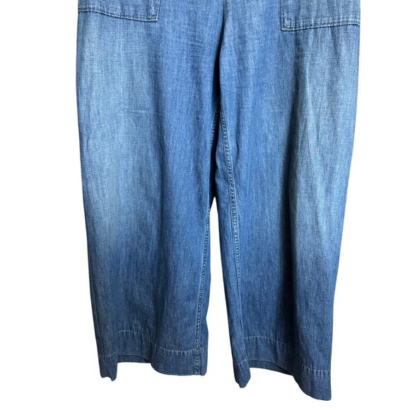 Free People We The Free Breezy Denim Pull On Wide Leg Jeans Size Large - Picture 6 of 11